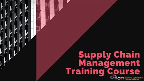 Supply Chain Management Training Course Youtube