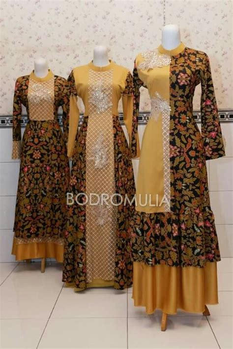 25 Trend Terbaru Model Gaun Pesta Batik Kombinasi Polos Scilla Blogs