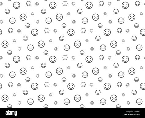 Smiley Faces Seamless Pattern Background Vector Illustration Stock