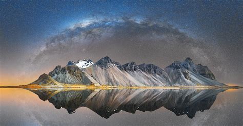Vestrahorn Reflection Stokksnes Iceland By Sebastien Degardin