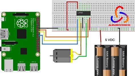 Dc Motor Control Using L293d With Raspberry Pi 4 Youtube