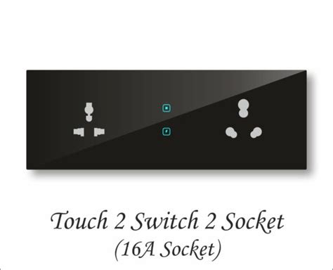 2 Touch Switches And 2 Sockets 1 16a Smarden