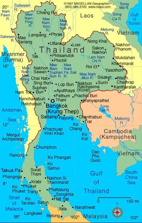 Location Thailand On World Map