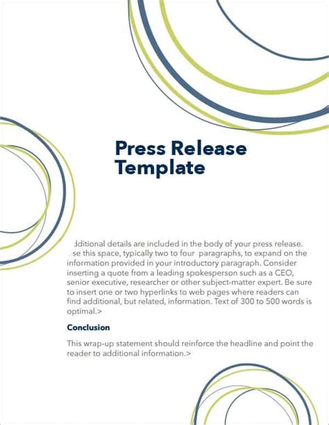 Submit your press release and our team will help you in broadcasting it. 21+ Free Press Release Template - Word Excel Formats