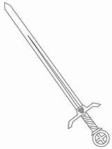Coloring Sword Easy Excalibur Template sketch template