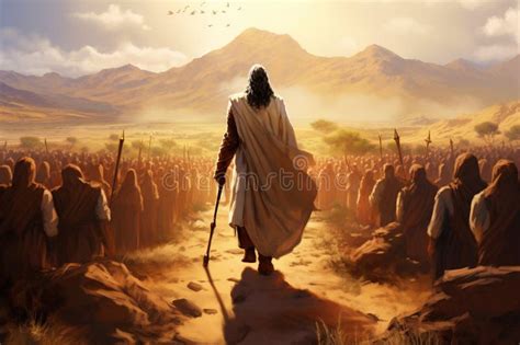 Moses Leading People Desert Stock Illustrations 43 Moses Leading