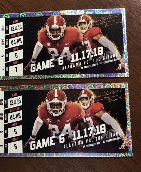Boxofficeticketsales.com is a ticket marketplace delivering you the access to your favorite events. 2 Alabama Crimson Tide vs Citadel Football Tickets: $100 ...