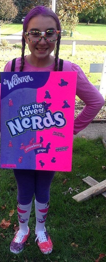 Homemade Costumecandy Nerds On Shoes And Glasses Also Nerd Candy Costumes Nerd Halloween