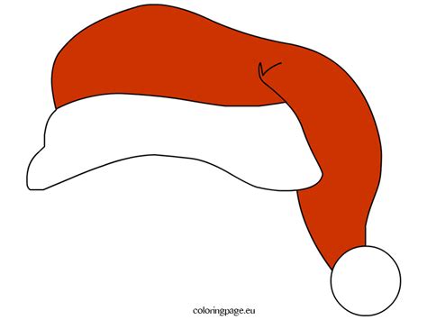 Free printable santa hat coloring page for kids that you can print out and color. Free Printable Santa Hat - Coloring Page