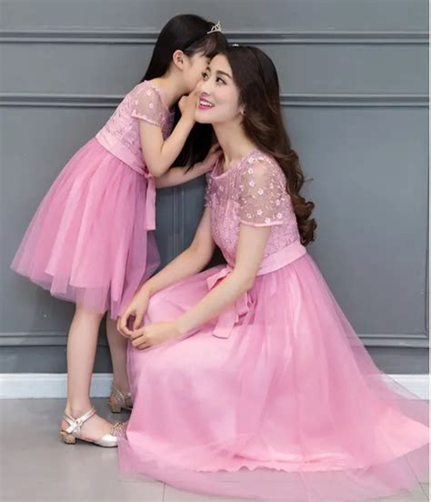 Matching Mother Daughter Wedding Dress 2017 Mother Daughter Lace Dresses For Wedding Party