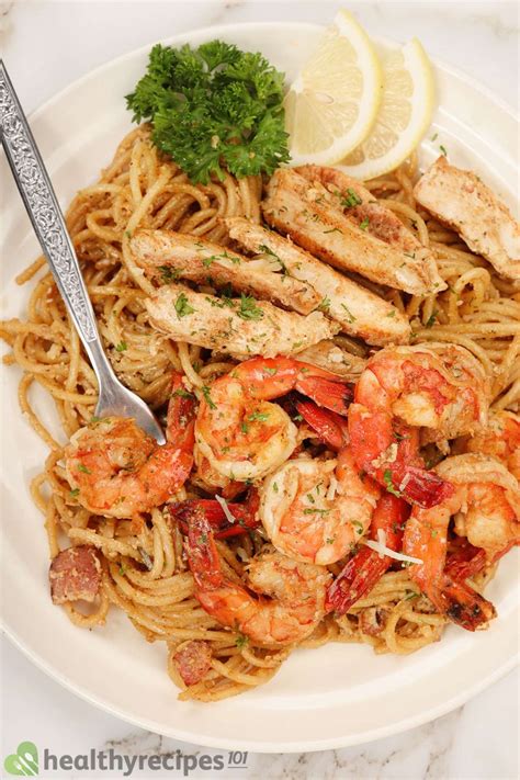 Chicken And Shrimp Carbonara Recipe A Hearty High Protein Dinner