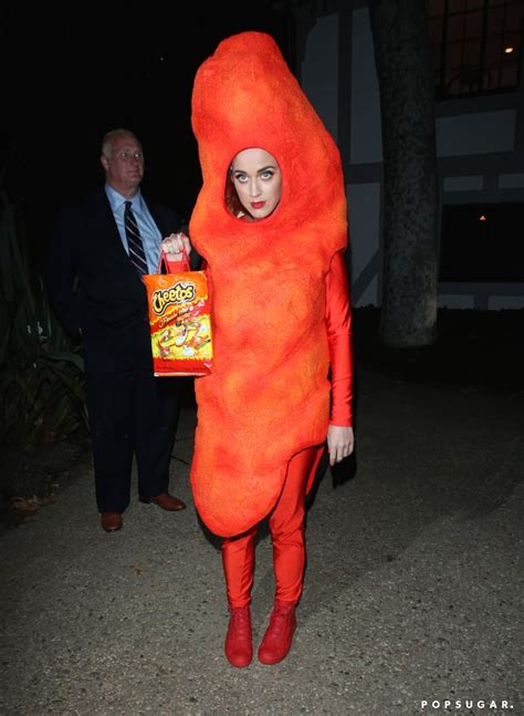 Katy Perry As A Flamin Hot Cheeto Celebrities Wearing Halloween Costumes Pictures