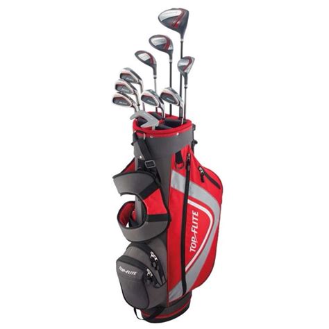 Top Flite Xl 13 Piece Complete Golf Set Mens Regular Flex Red New