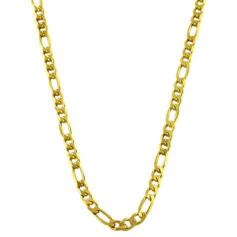 14kt Yellow Gold Figaro Chain 25 Mm Width 70 Inch Long