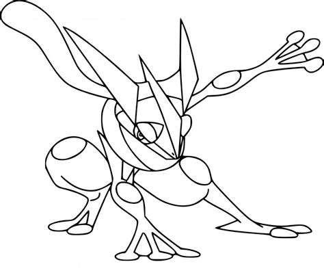 Greninja Coloring Pages Coloring Nation