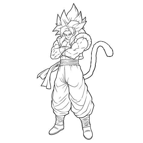 A Step To Saiyan Art Learn How To Draw Gogeta In Ss4 Form