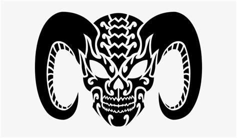 Free Download Tribal Skull Tattoos Png Images Demon Skull Png Png