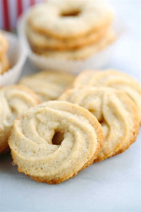 Danish butter cookies are buttery, crisp and taste better than those from the blue container! Vanilla Danish Butter Cookies | Recipe | Danish butter ...