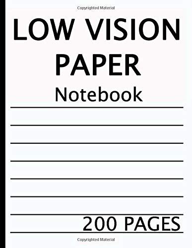 Buy Low Vision 200 Pages Of Bold Black Lines On White Paper For