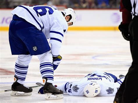 Toronto Maple Leafs Daniel Winnik Back At Practice After Scary