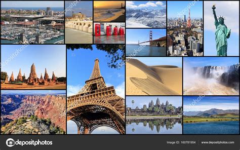 World Places Travel Collage Stock Photo By ©tupungato 160781954