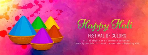Happy Holi Beautiful Decorative Banner Design 343300 Vector Art At Vecteezy