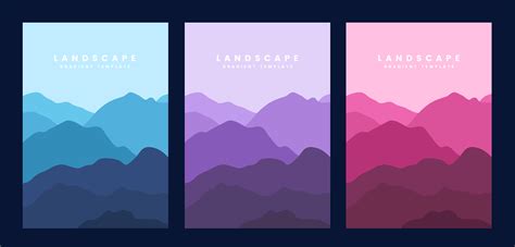 Colorful Landscape Gradient Poster Template Download Free Vectors