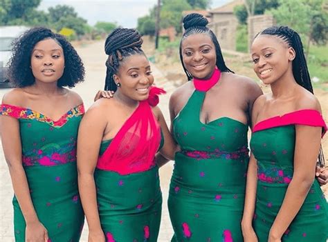 Clipkulture Bridesmaids In Green Tsonga Stylish Dresses