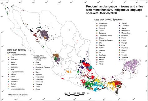 Indigenous Linguistic Map Of Mexico X R MapPorn
