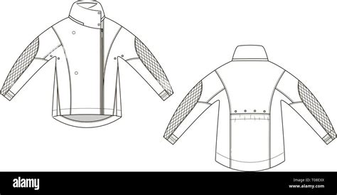 Vector Illustration Of Jacket Front And Back Views Stock Vector Image