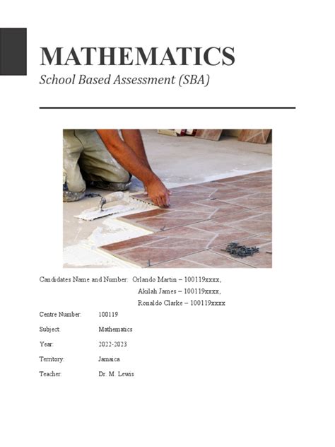 Maths Sba Pdf Flooring Tile