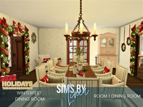 The Sims Resource Winterfest Dining Room