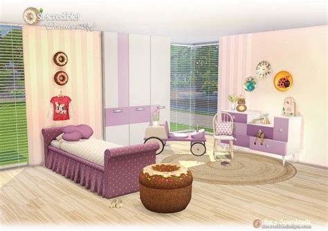 Simcredible Designs Donut Kidsroom Design Sims 4 Cc Furniture