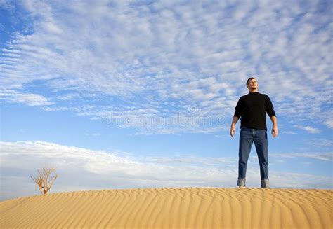 In The Desert A Man Standing In The Desert Ad Man Desert