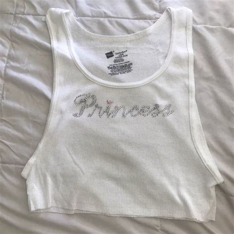 Princess Rhinestone Bedazzled Top Etsy Tops Clothes Y2k Shirts