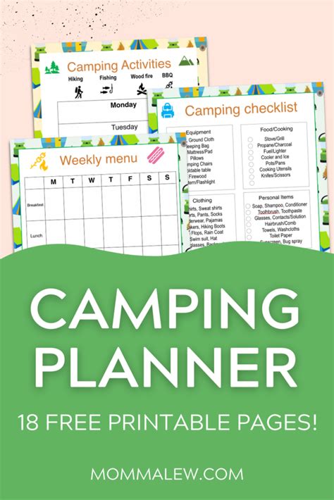 Camping Meal Planner Template