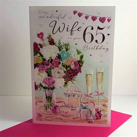 Wife 65th Birthday Birthday Card Uk Kitchen And Home