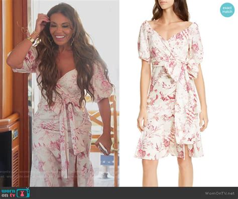 WornOnTV Doloress White Floral Wrap Dress On The Real Housewives Of New Jersey Dolores