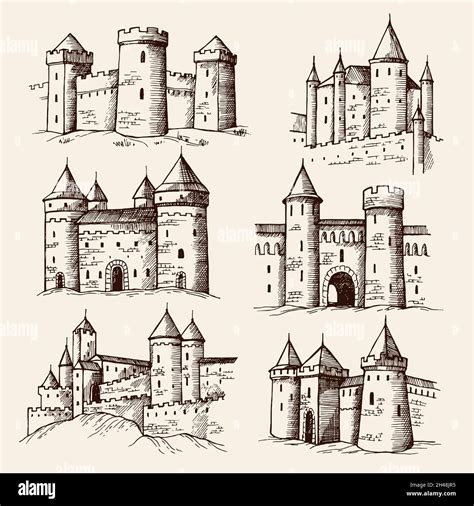 Castillos Medievales Dibujo Fotografías E Imágenes De Alta Resolución
