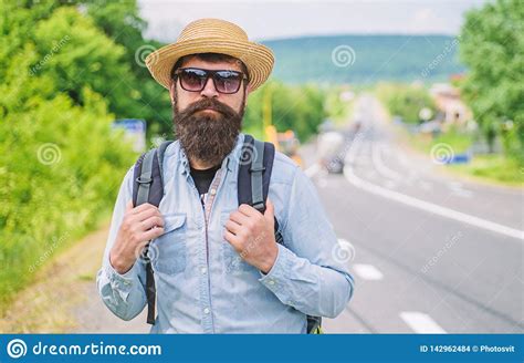 look for fellow travelers tips of experienced backpacker man bearded hipster backpacker at