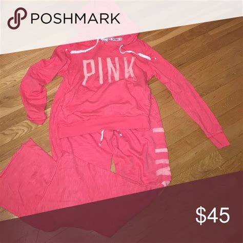 Pink Sweatsuit Outfit Matching Set With Pink Logo