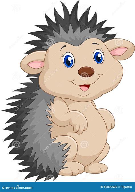 Adorable Hedgehog Cartoon Was Standing Stock Vector Image 53892539