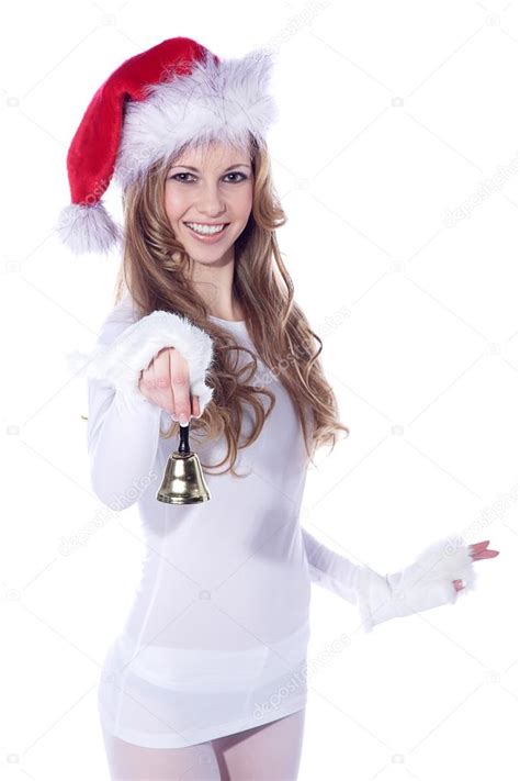 Christmas Blonde Girl With A Bell Stock Photo By ©nickfreund 28476737
