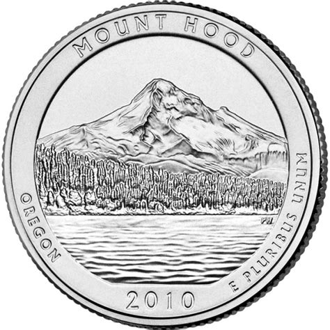 2010 P United States 25 Cent Mount Hoodoregon National Park Quarter