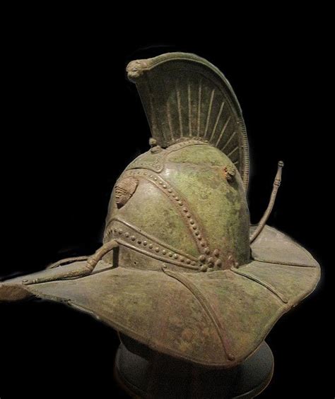 Rare Fully Intact Roman Bronze Gladiator Helmet Featuring The Hero