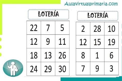 Lotería De Números Del 1 Al 30 Tareas Escolares Actividades Y Trabajos