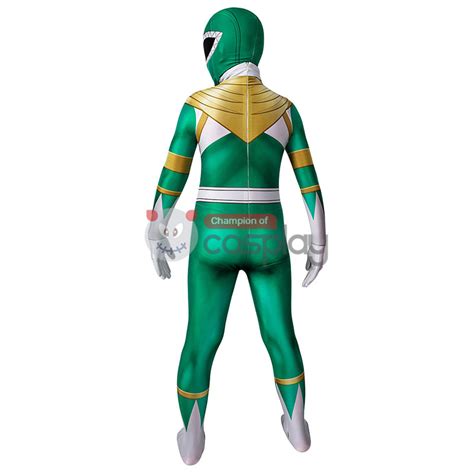 Mighty Morphin Power Rangers Cosplay Costume Green Ranger Jumpsuit For