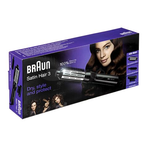 More shine, less frizz from the first stroke.* *compared to iontec brush without iontec switch on for instant shine and smoothness: Braun Satin Hair 3 AS 330 Žema kaina | Varle.lt