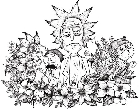 61 Free Printable Rick And Morty Coloring Pages