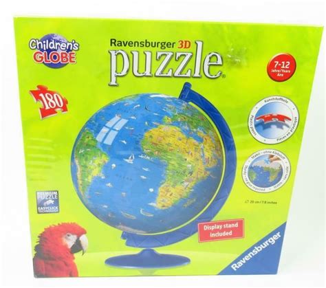 Ravensburger 3d Childs Globe 180 Piece Puzzle Display Stand Included 7